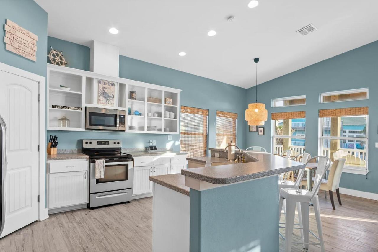 New 5 Bdrm W/Pool, Observation Deck Walk To Beach! Port Aransas Kültér fotó